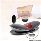 Waist massager lumbar traction inflatable hot compress back cervical stretcher massage air pressure reduce relief pain