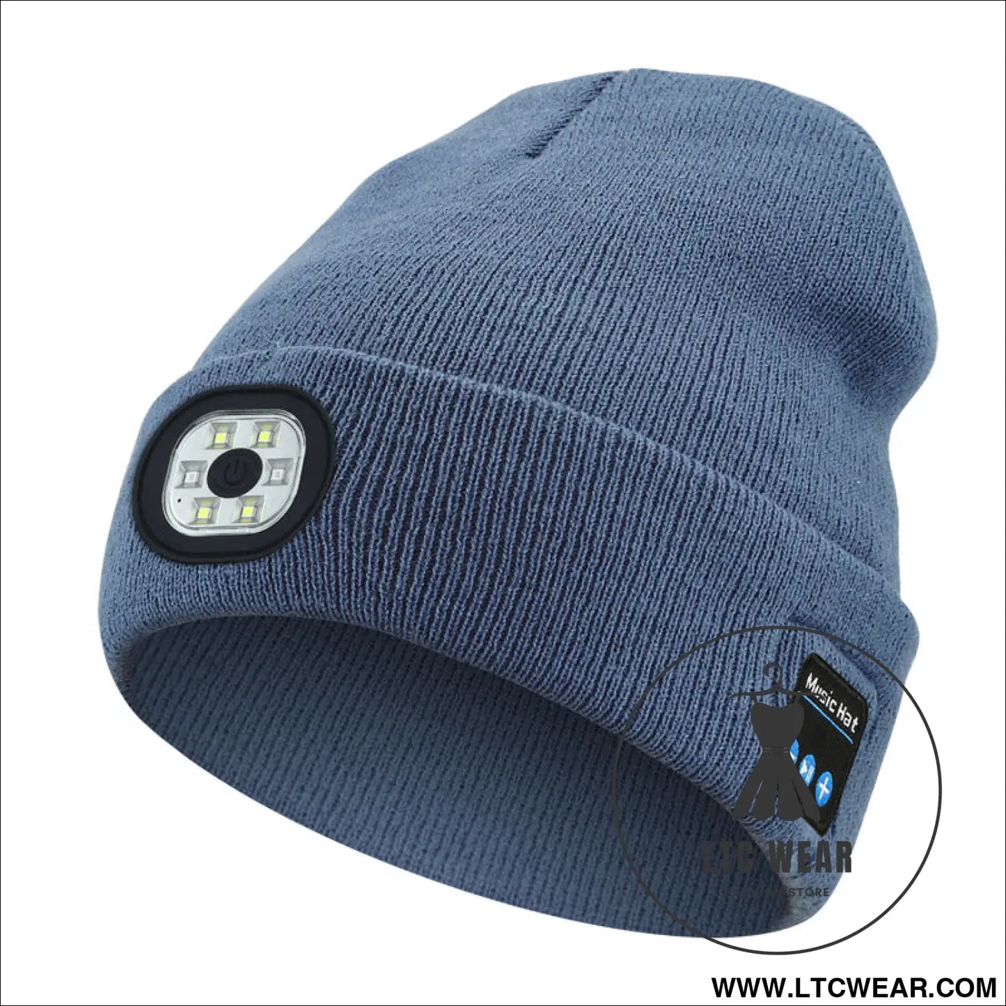 Warm led beanie with bluetooth 5.4 stereo usb rechargeable & 3-level adjustable light | music & heating winter hat