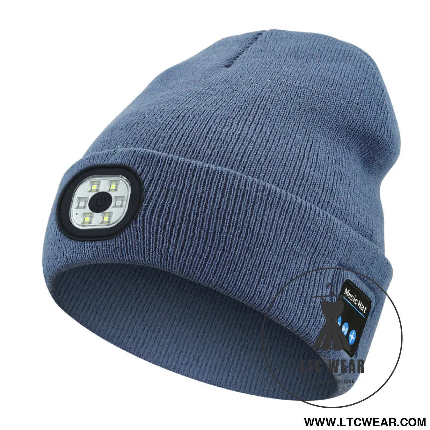 Warm led beanie with bluetooth 5.4 stereo usb rechargeable & 3-level adjustable light | music & heating winter hat