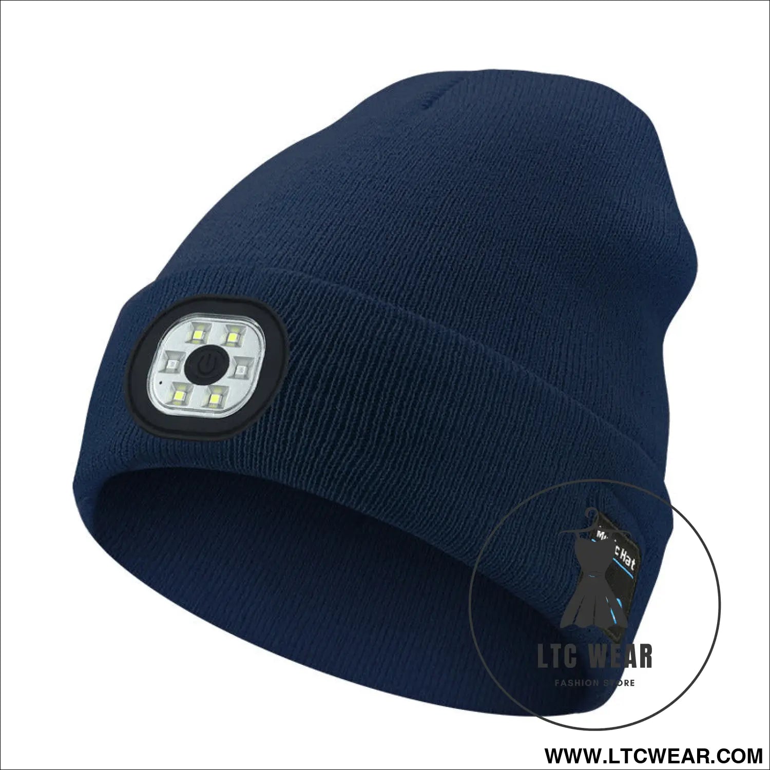 Warm led beanie with bluetooth 5.4 stereo usb rechargeable & 3-level adjustable light | music & heating winter hat
