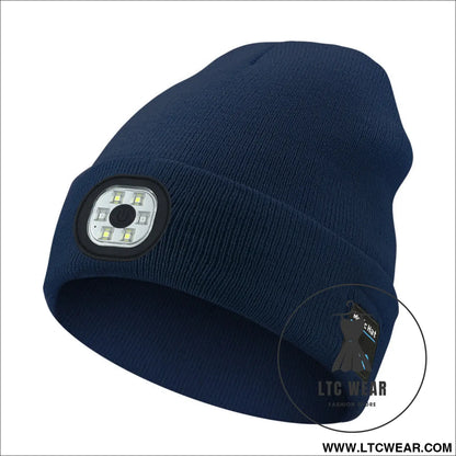 Warm led beanie with bluetooth 5.4 stereo usb rechargeable & 3-level adjustable light | music & heating winter hat