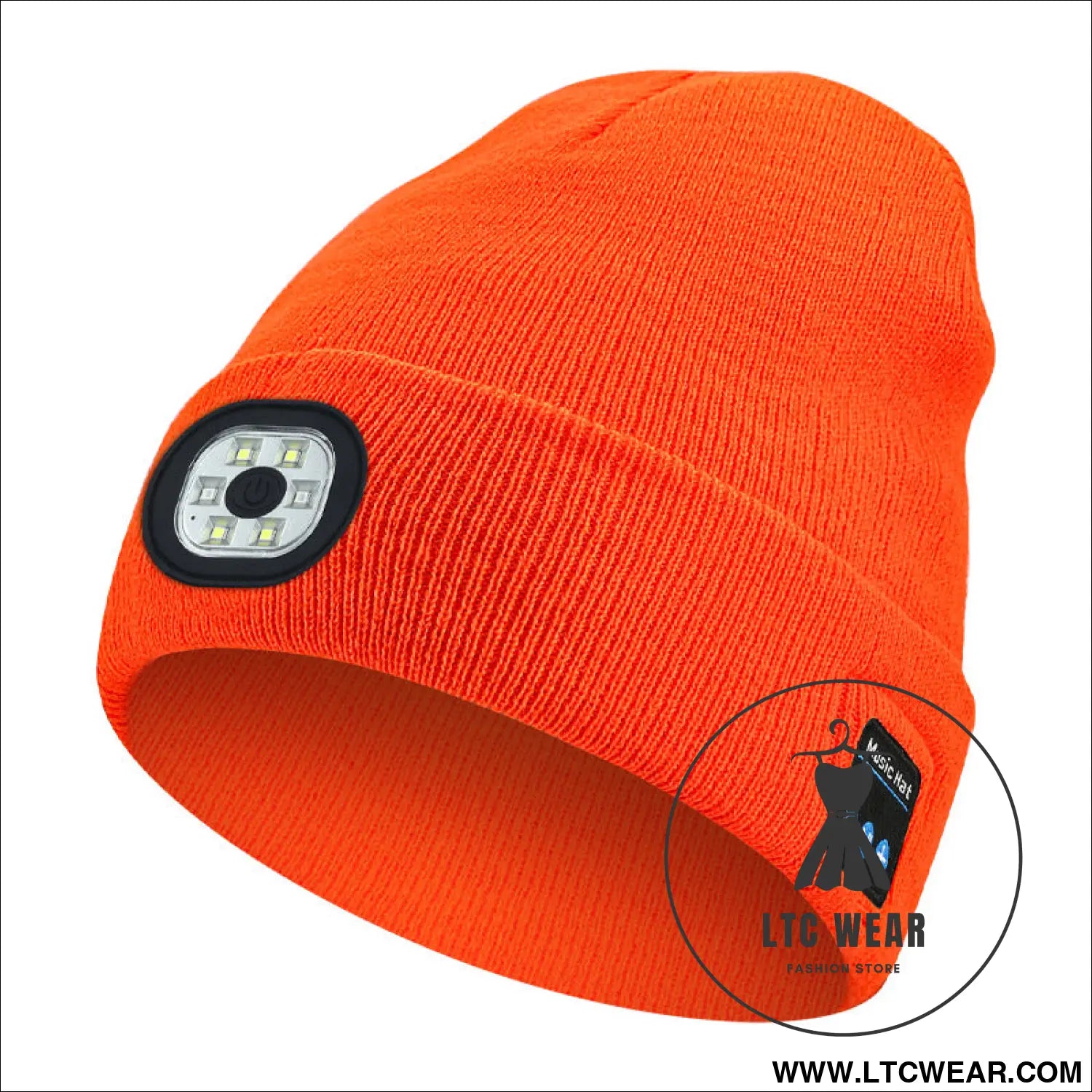 Warm led beanie with bluetooth 5.4 stereo usb rechargeable & 3-level adjustable light | music & heating winter hat