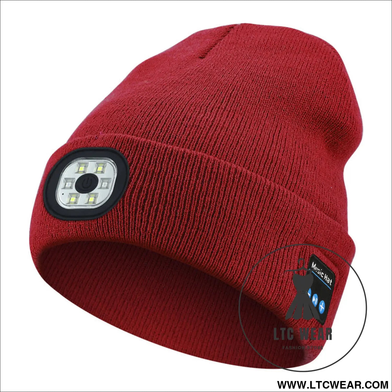 Warm led beanie with bluetooth 5.4 stereo usb rechargeable & 3-level adjustable light | music & heating winter hat