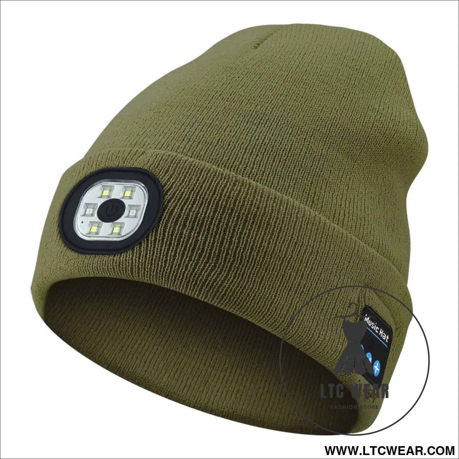 Warm led beanie with bluetooth 5.4 stereo usb rechargeable & 3-level adjustable light | music & heating winter hat