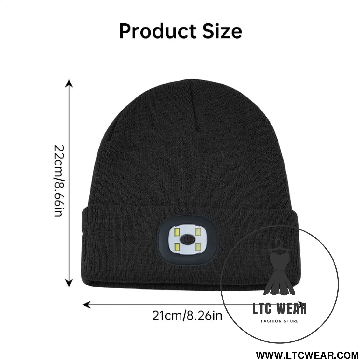 Warm led beanie with bluetooth 5.4 stereo usb rechargeable & 3-level adjustable light | music & heating winter hat