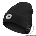 Warm led beanie with bluetooth 5.4 stereo usb rechargeable & 3-level adjustable light | music & heating winter hat