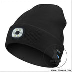 Warm led beanie with bluetooth 5.4 stereo usb rechargeable & 3-level adjustable light | music & heating winter hat