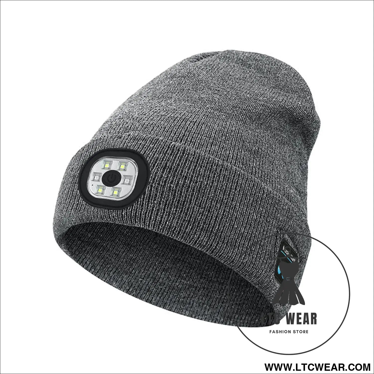 Warm led beanie with bluetooth 5.4 stereo usb rechargeable & 3-level adjustable light | music & heating winter hat