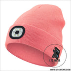 Warm led beanie with bluetooth 5.4 stereo usb rechargeable & 3-level adjustable light | music & heating winter hat