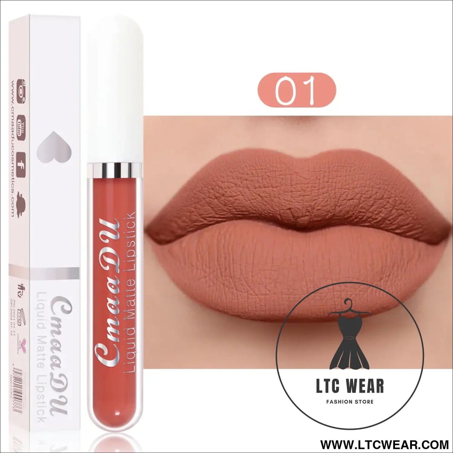 Waterproof Matte Liquid Lipstick - CmaaDu Red Elegance - L.T.C Wear Online Fashion Store