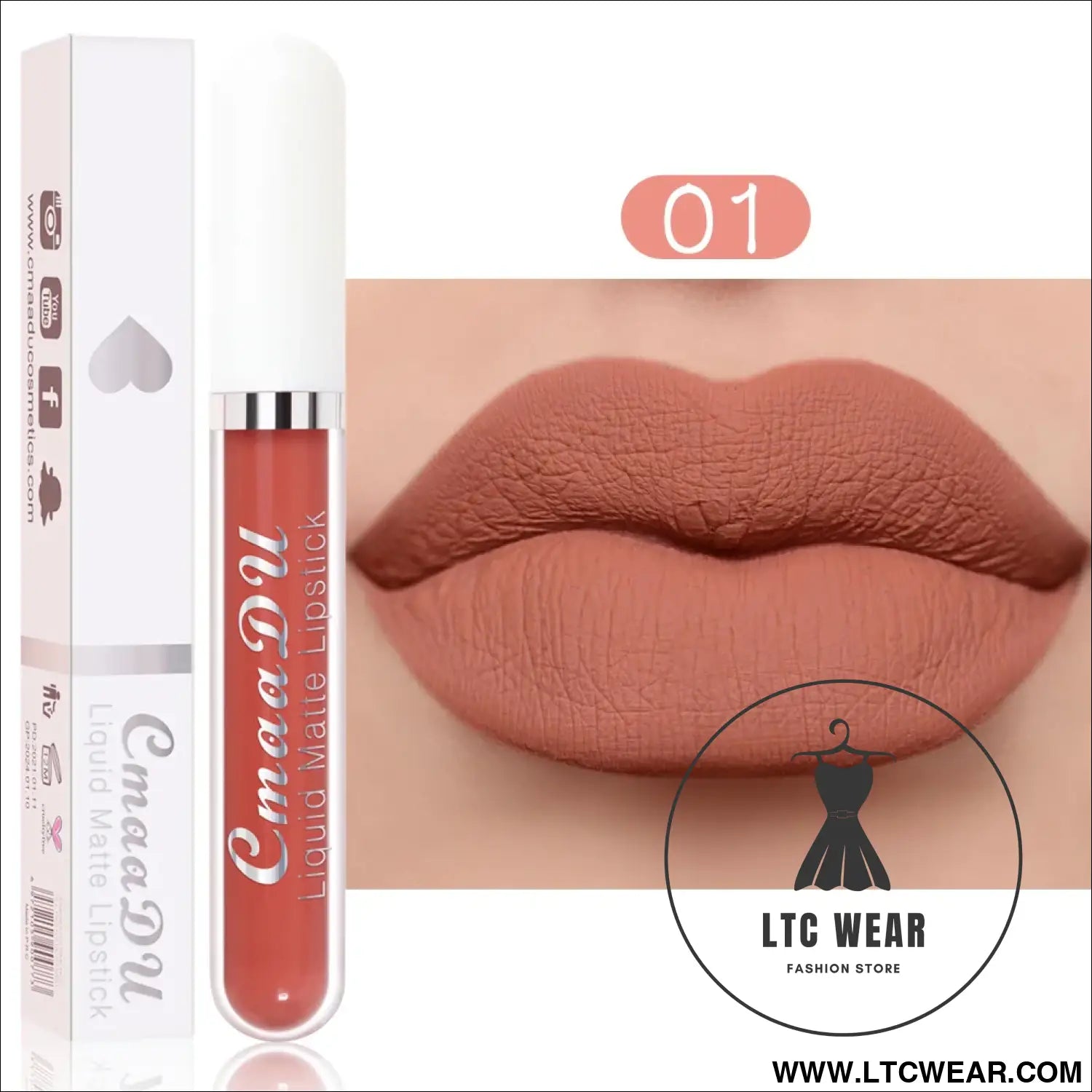 Waterproof Matte Liquid Lipstick - CmaaDu Red Elegance - L.T.C Wear Online Fashion Store