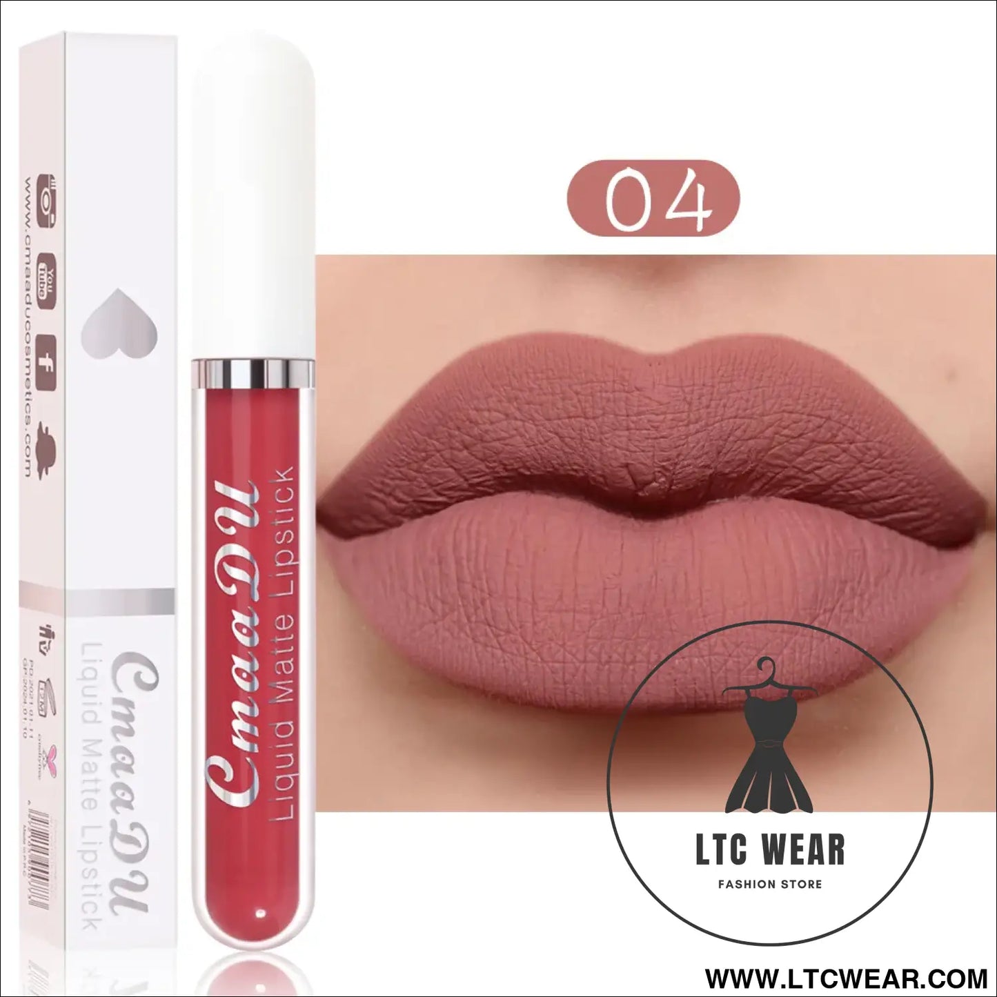Waterproof Matte Liquid Lipstick - CmaaDu Red Elegance - L.T.C Wear Online Fashion Store