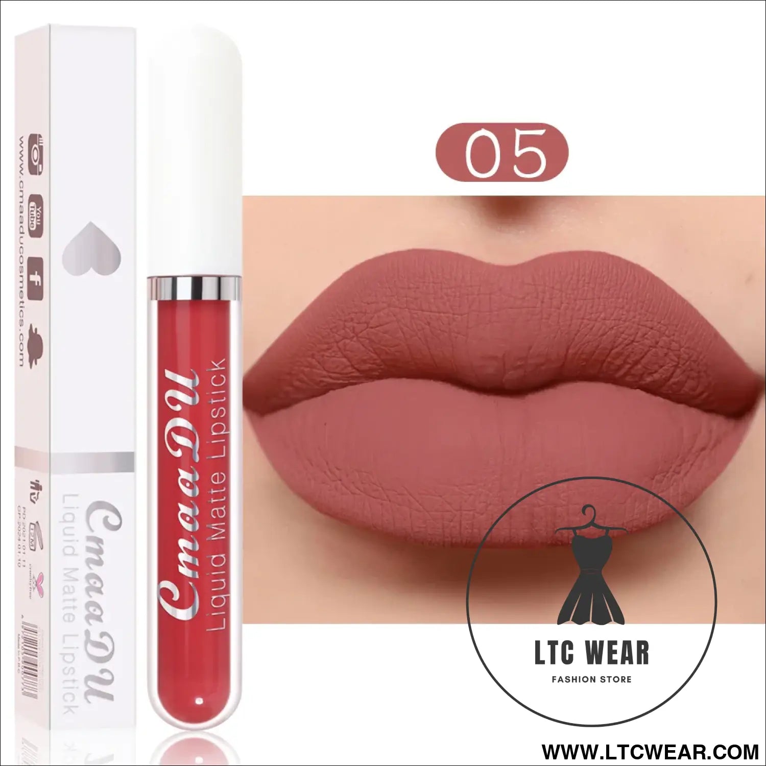 Waterproof Matte Liquid Lipstick - CmaaDu Red Elegance - L.T.C Wear Online Fashion Store