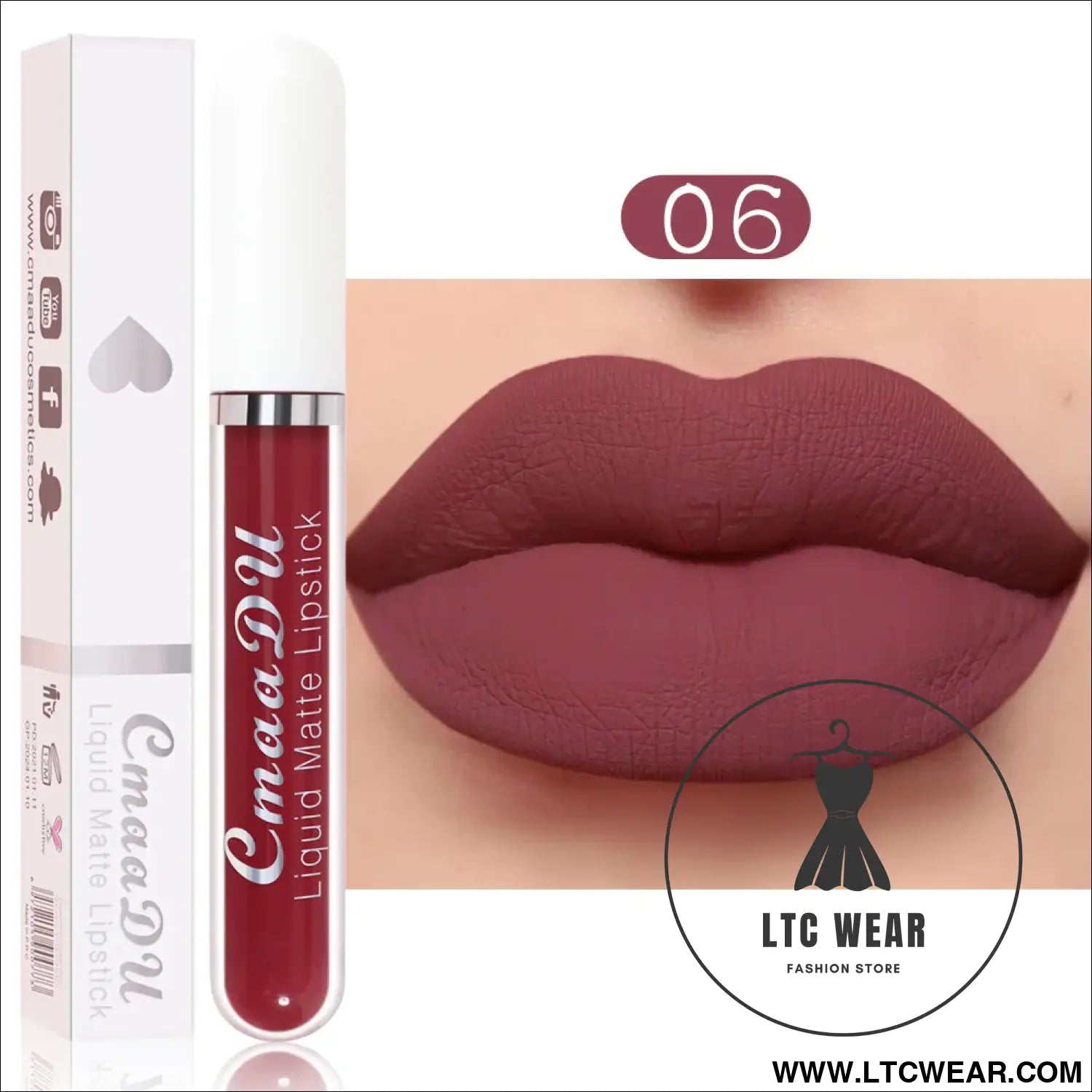 Waterproof Matte Liquid Lipstick - CmaaDu Red Elegance - L.T.C Wear Online Fashion Store
