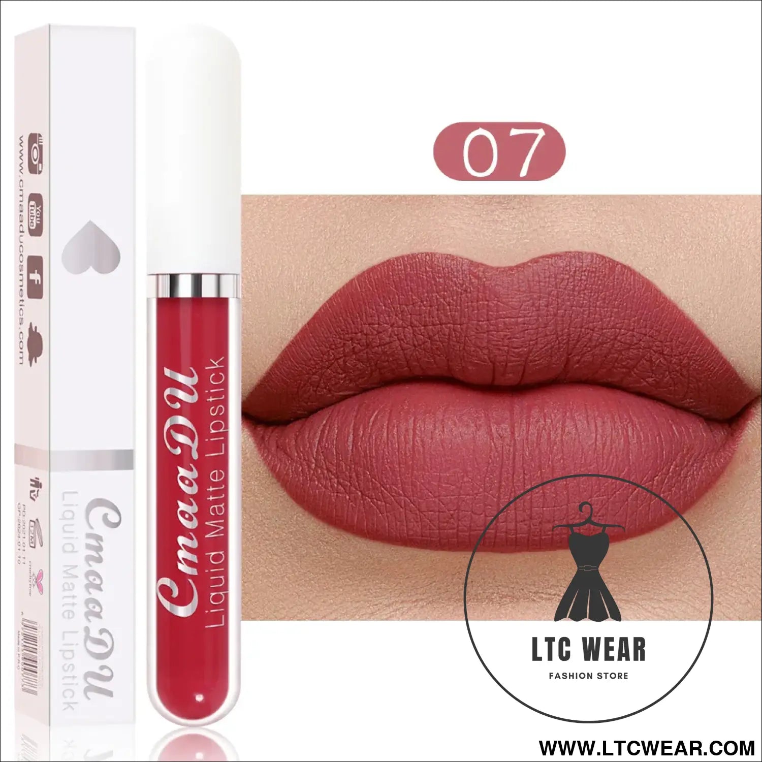 Waterproof Matte Liquid Lipstick - CmaaDu Red Elegance - L.T.C Wear Online Fashion Store
