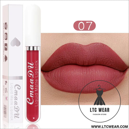 Waterproof Matte Liquid Lipstick - CmaaDu Red Elegance - L.T.C Wear Online Fashion Store