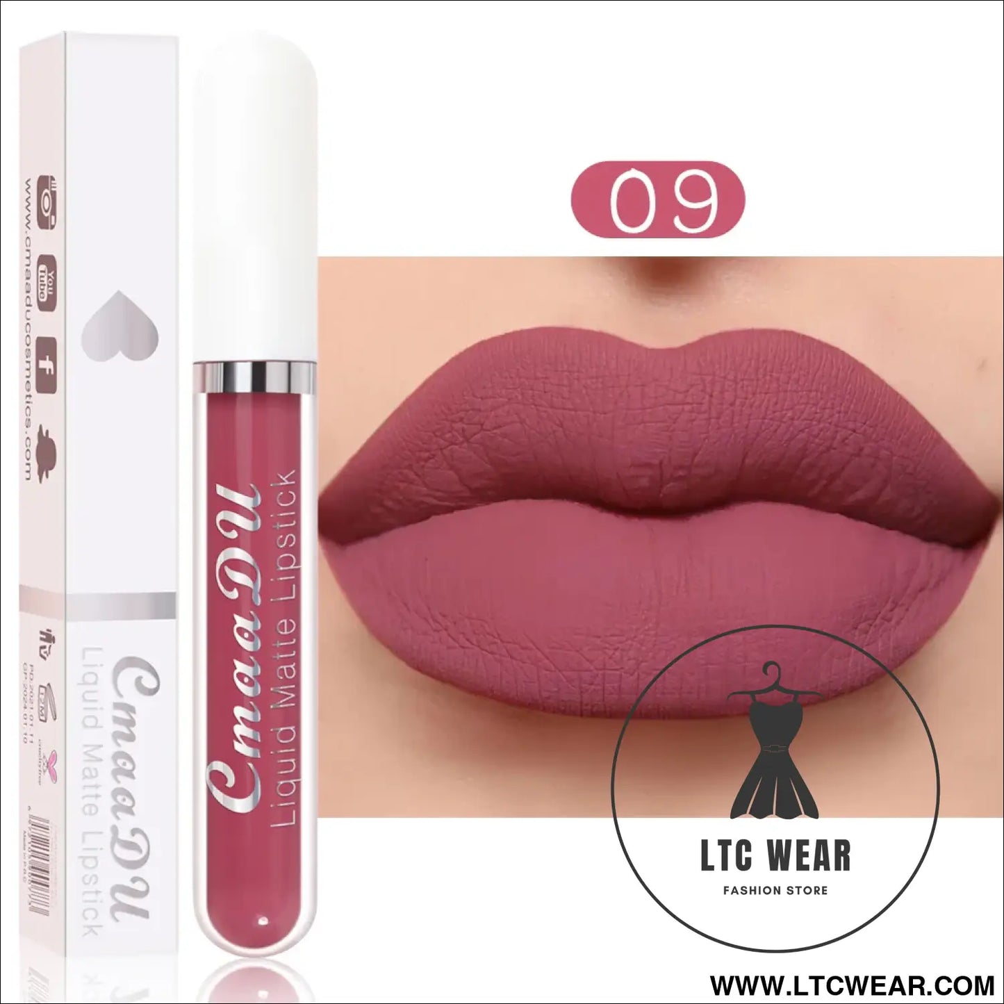 Waterproof Matte Liquid Lipstick - CmaaDu Red Elegance - L.T.C Wear Online Fashion Store
