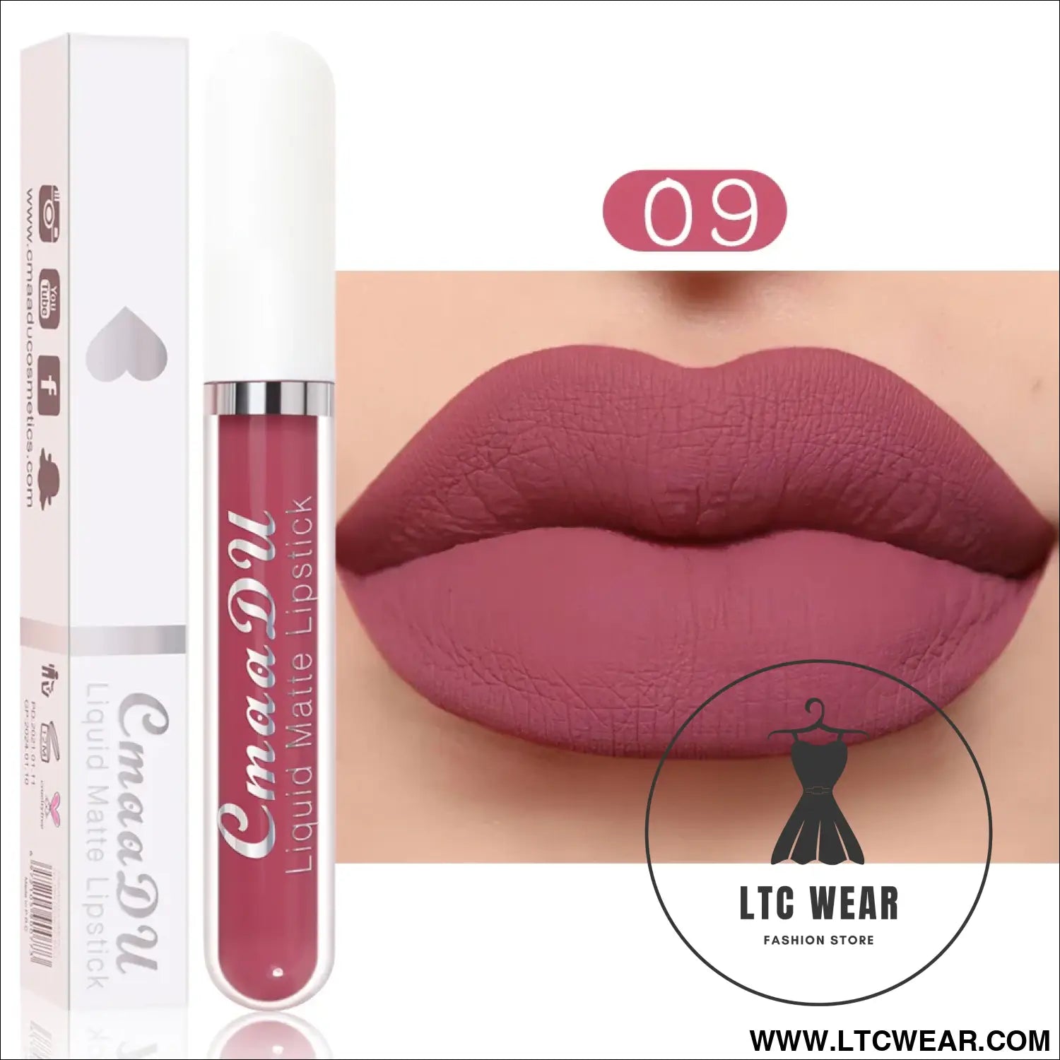 Waterproof Matte Liquid Lipstick - CmaaDu Red Elegance - L.T.C Wear Online Fashion Store