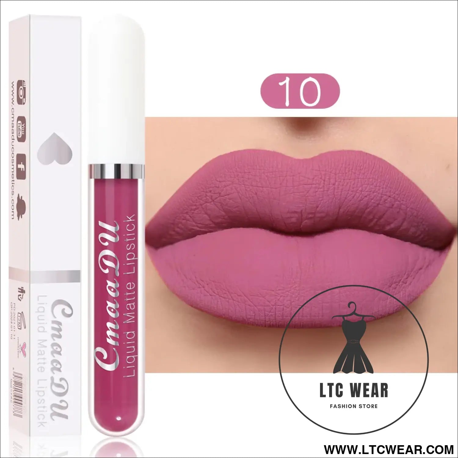 Waterproof Matte Liquid Lipstick - CmaaDu Red Elegance - L.T.C Wear Online Fashion Store