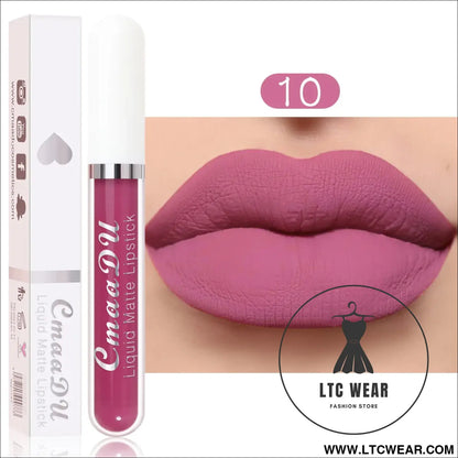 Waterproof Matte Liquid Lipstick - CmaaDu Red Elegance - L.T.C Wear Online Fashion Store