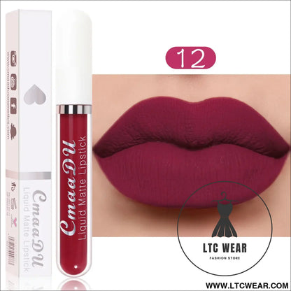 Waterproof Matte Liquid Lipstick - CmaaDu Red Elegance - L.T.C Wear Online Fashion Store