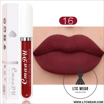 Waterproof Matte Liquid Lipstick - CmaaDu Red Elegance - L.T.C Wear Online Fashion Store
