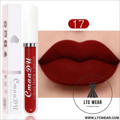 Waterproof Matte Liquid Lipstick - CmaaDu Red Elegance - L.T.C Wear Online Fashion Store