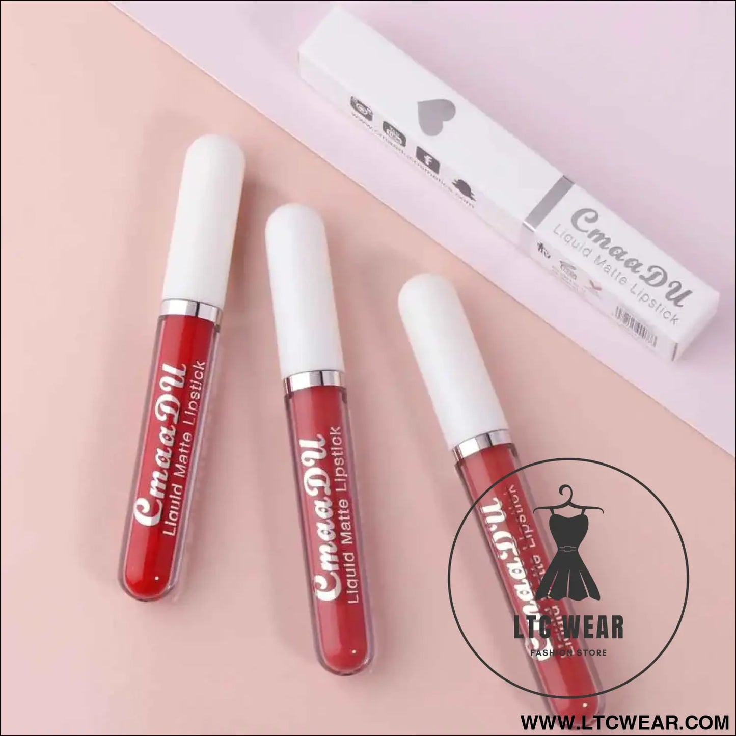 Waterproof Matte Liquid Lipstick - CmaaDu Red Elegance