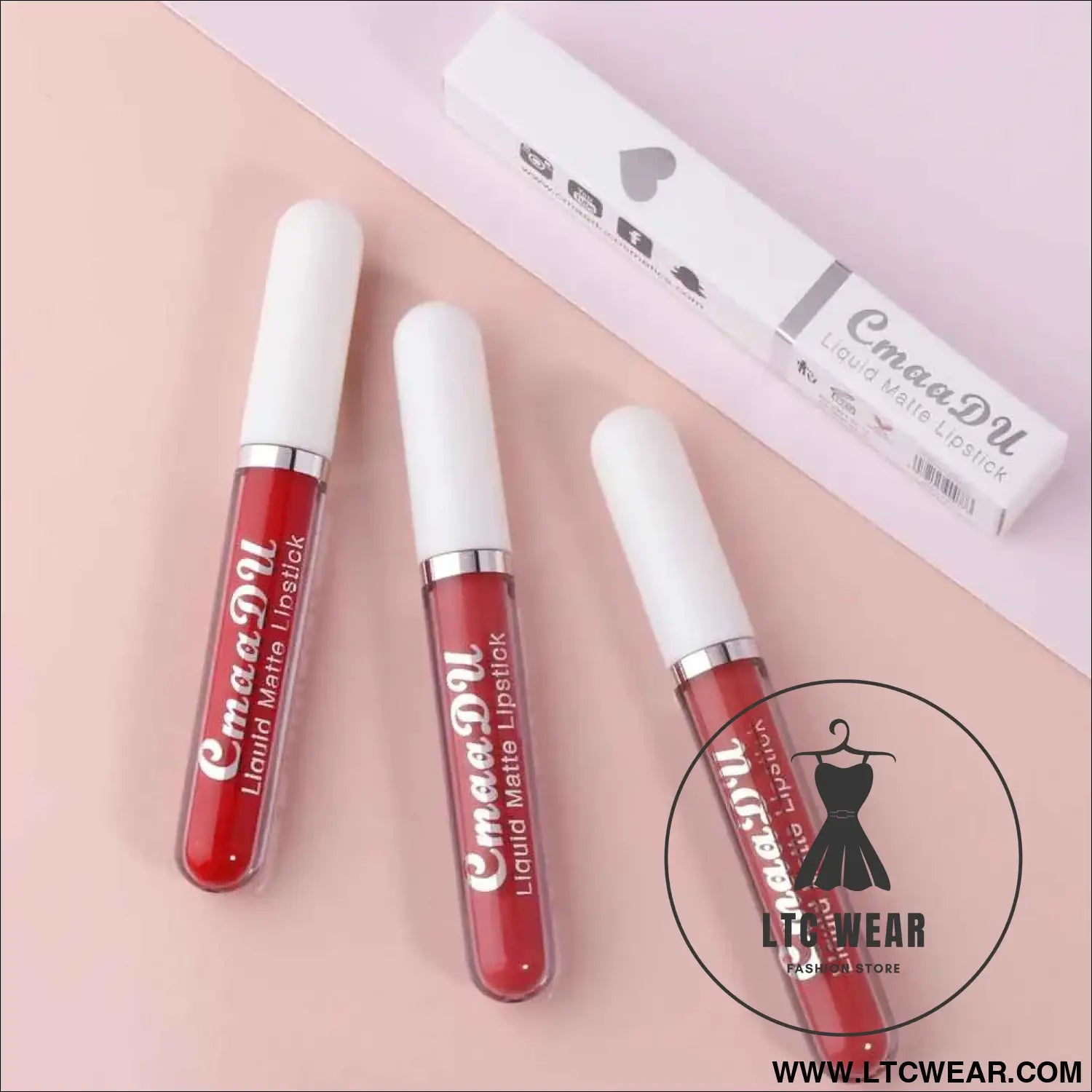 Waterproof Matte Liquid Lipstick - CmaaDu Red Elegance