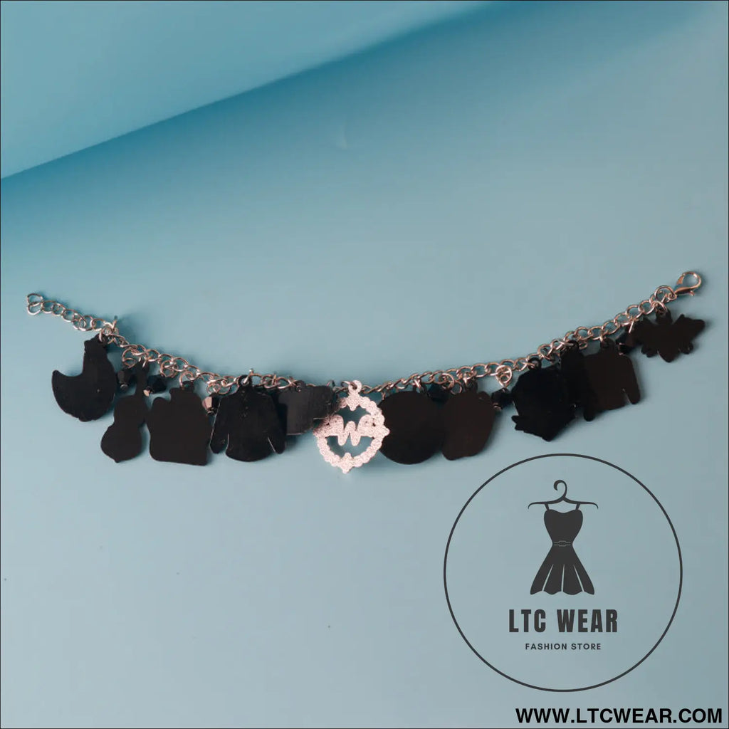 Wednesday adams family alloy combo bracelet - e-253