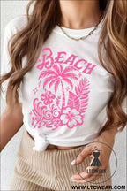 White beach vibes vacation graphic t-shirt s-3xl soft cotton - graphic tees