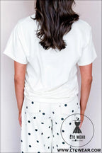 White cowboy lover lettering graphic tee - graphic tees