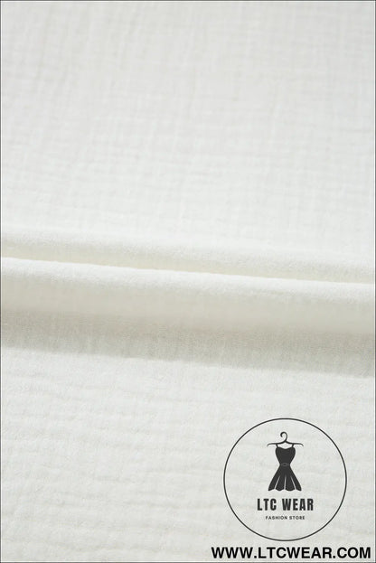 White crinkled layered ruffled flutter sleeve blouse - blouses & shirts