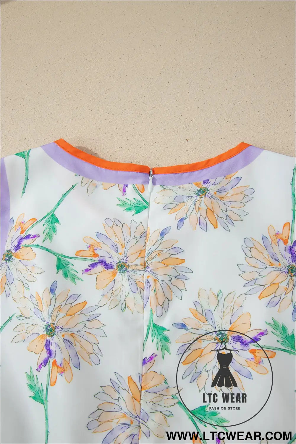 White floral print color block trim belted sleeveless maxi dress - floral dresses