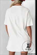 White funny western print short sleeve lobster graphic tee - graphic tees