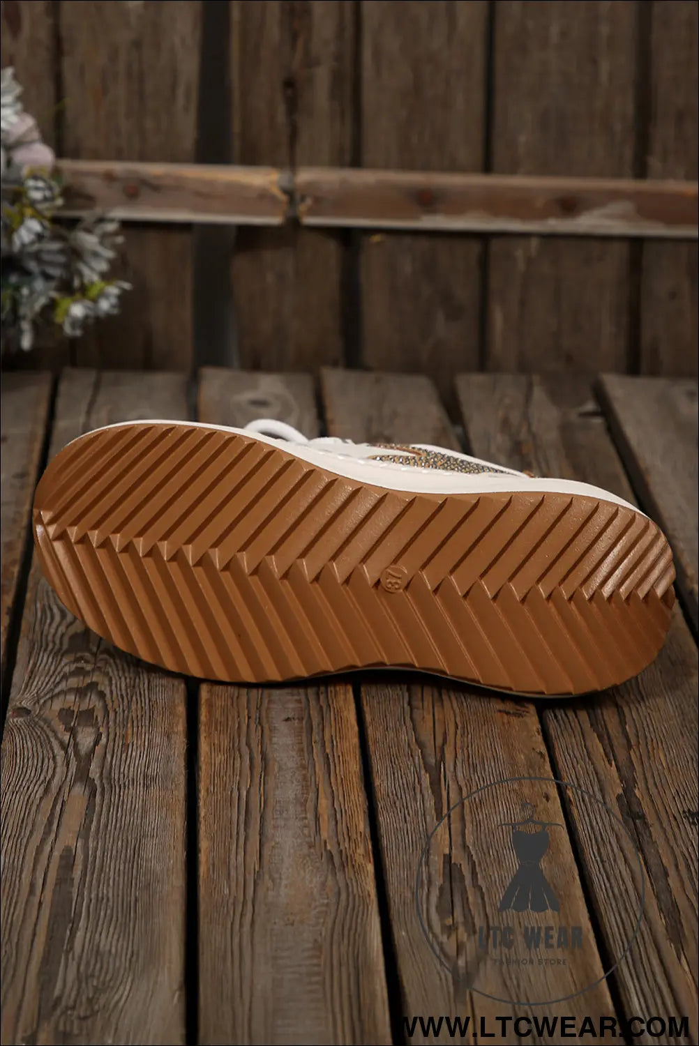 White rhinestone pu leather platform casual sneakers - womens shoes