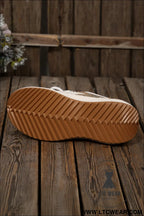 White rhinestone pu leather platform casual sneakers - womens shoes