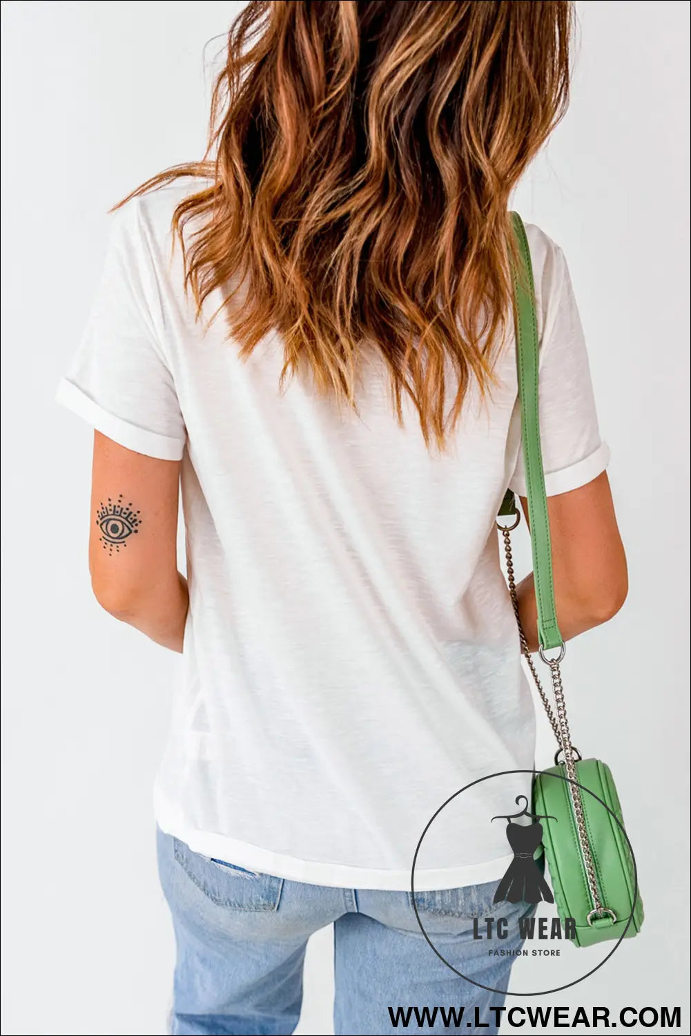 White unique fish graphic casual round neck tee - graphic tees