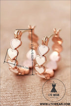 White valentine heart hoop earrings - white / one size / alloy - jewelry