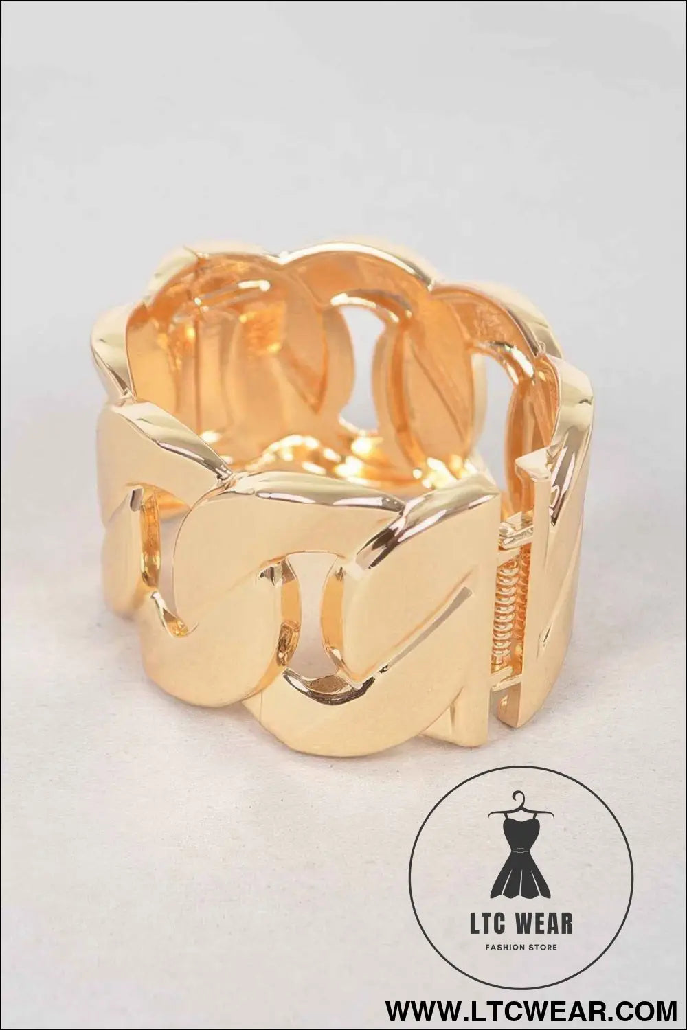 Wide Chain Metal Bracelet
