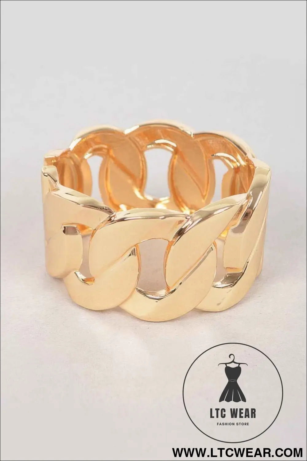 Wide Chain Metal Bracelet