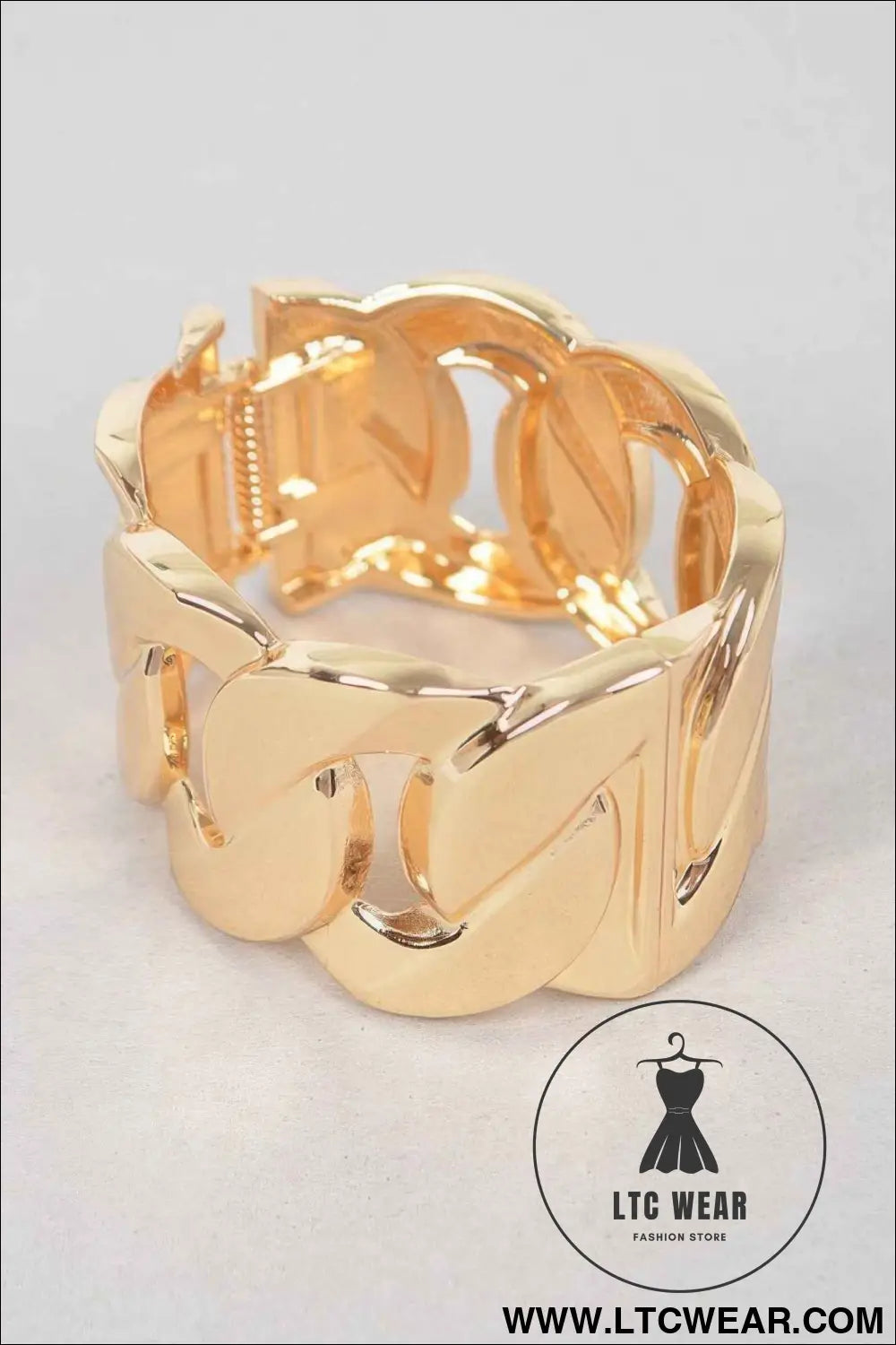 Wide Chain Metal Bracelet