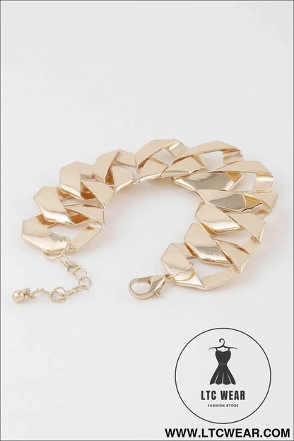 Wide Curb Chain Bracelet