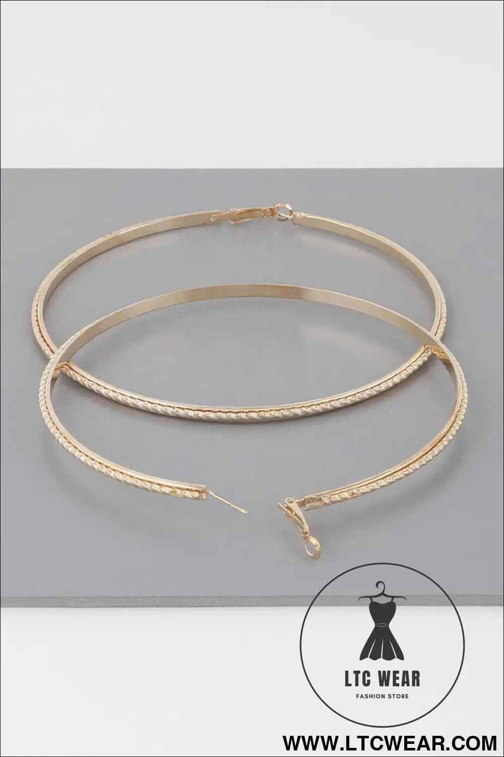 Wide Double Twisted Hoop Earrings
