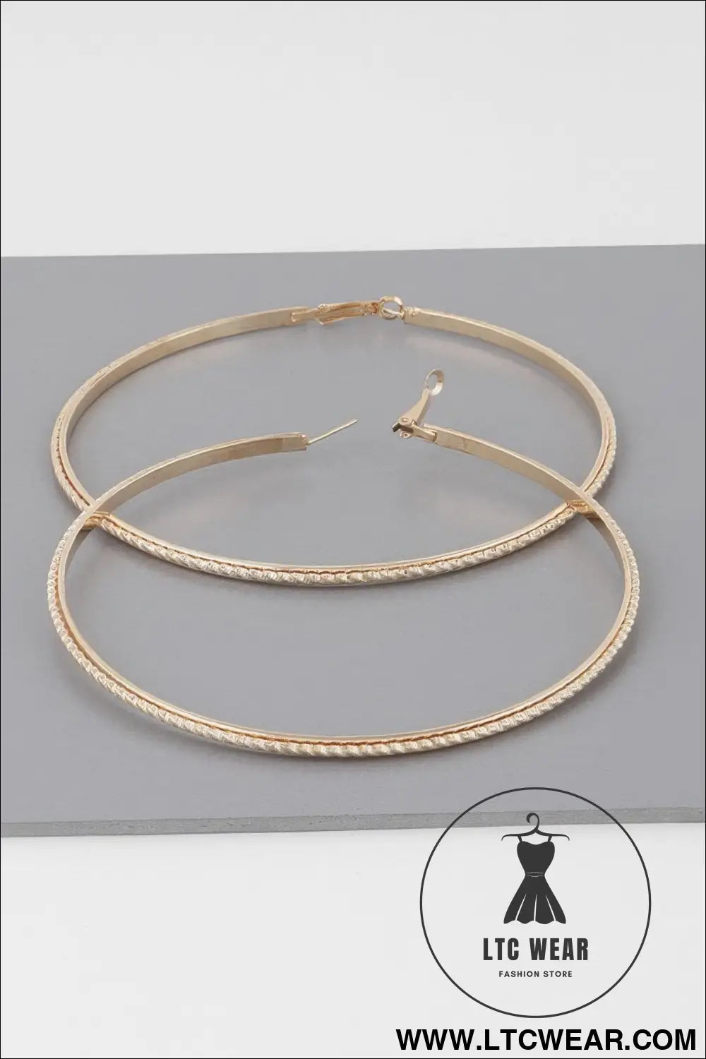 Wide Double Twisted Hoop Earrings