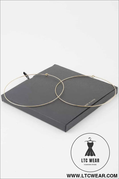 Wide Gold Dipped Flat Hoop Earrings