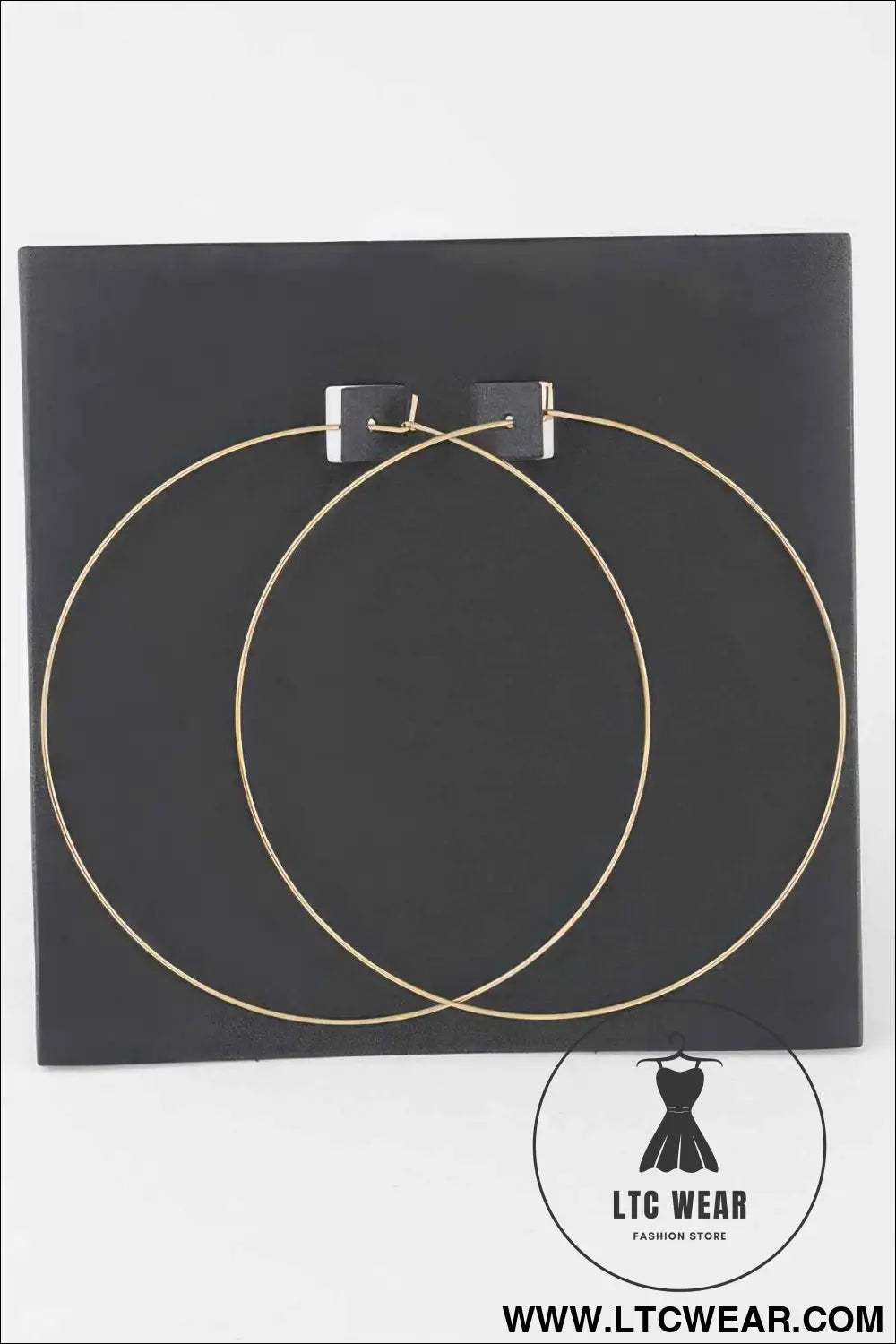 Wide Gold Dipped Flat Hoop Earrings
