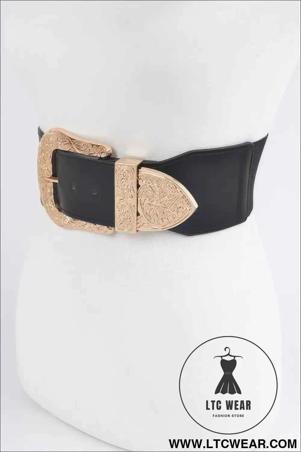 Wide Multi Metal Plus Size Elastic Belt for Comfortable Fit