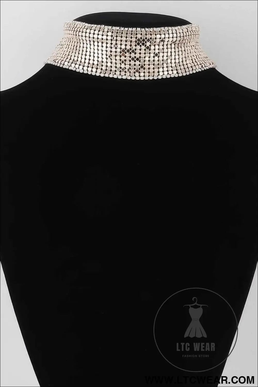 Wide Sequin Choker Necklace