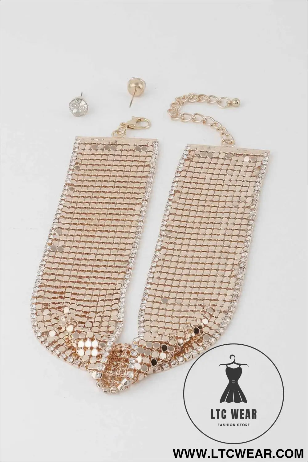 Wide Sequin Choker Necklace